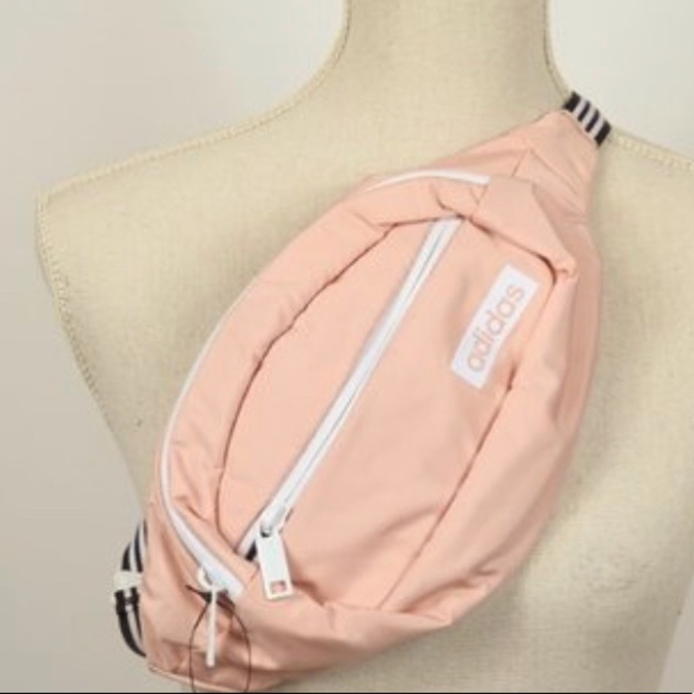 Adidas Core Waist/Shoulder/ Travel Bag Fanny Pack, Glow Pink